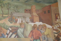 Mural, Poteau, OK "Cotton", Joan Cunningham, 1940, o/c detail