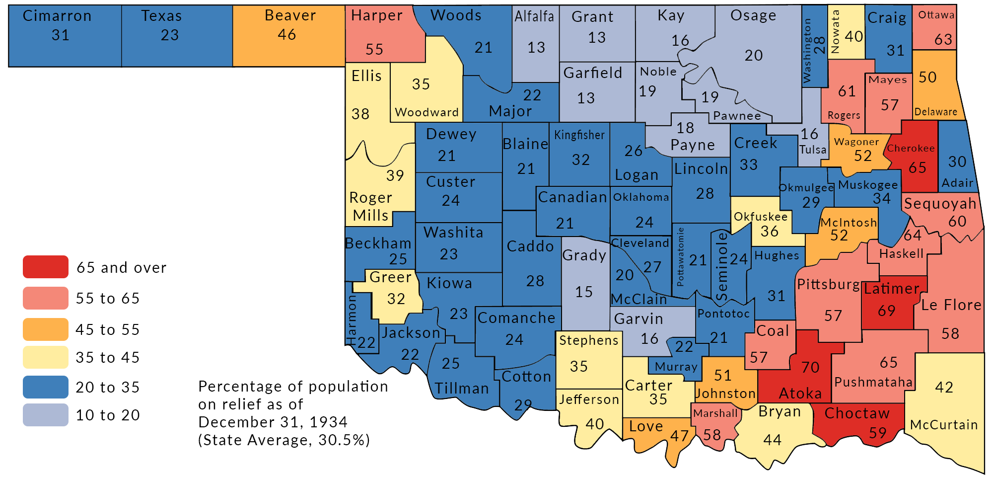 New Deal by Counties